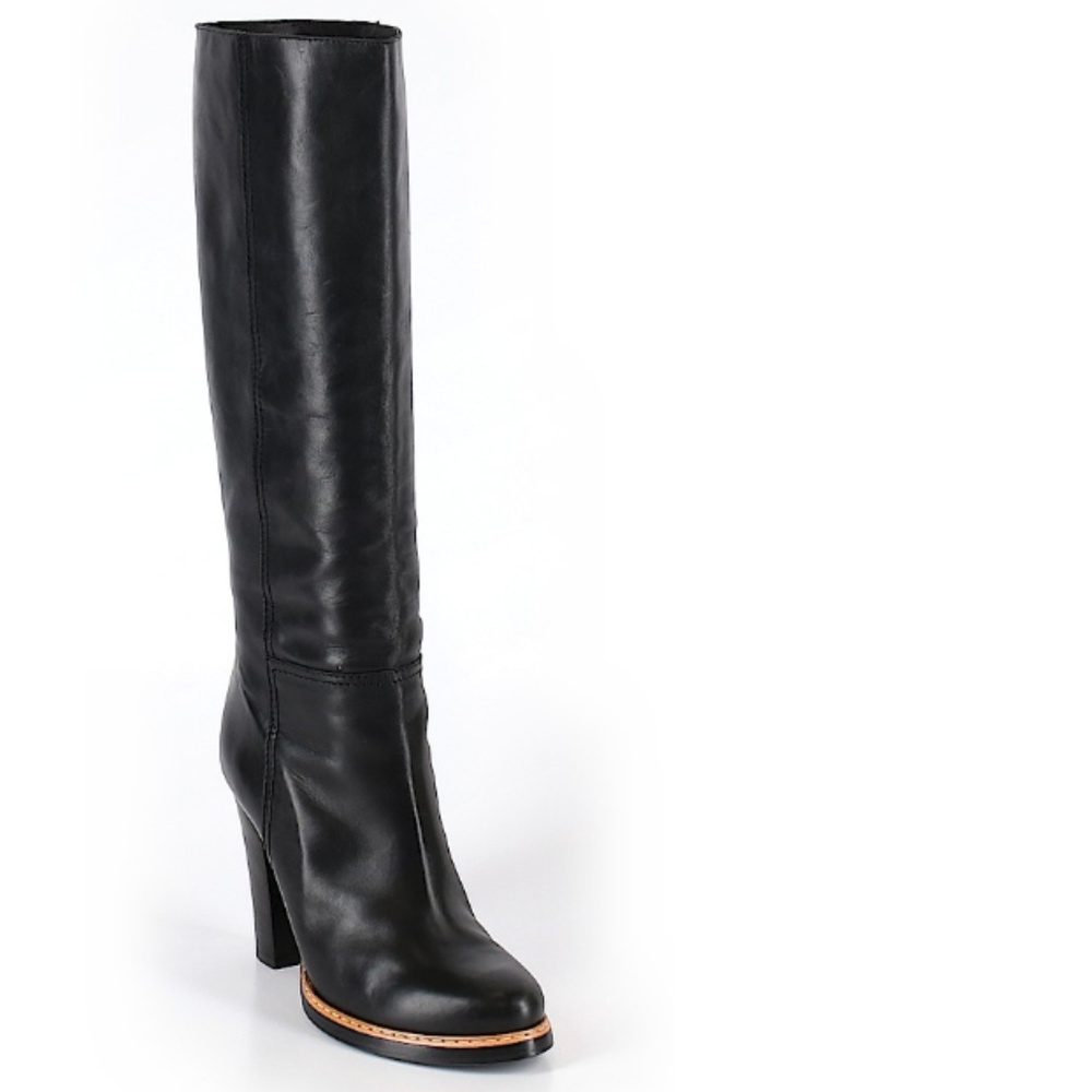 JIL SANDER Black Leather Boots
